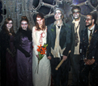 Wedding party (from left to right): Christine Miles, Meg Meyer, Ella Miles, Chris Chase, Ben Chase, Chris Akright